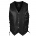 ARD Champs™ Premium Quality Mens Braided Side Lace Motorcycle Black Leather Vest S-6XL